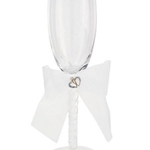 B36-NEW Two Hearts Toasting Glass Champagne Flutes - Picture 4 of 4